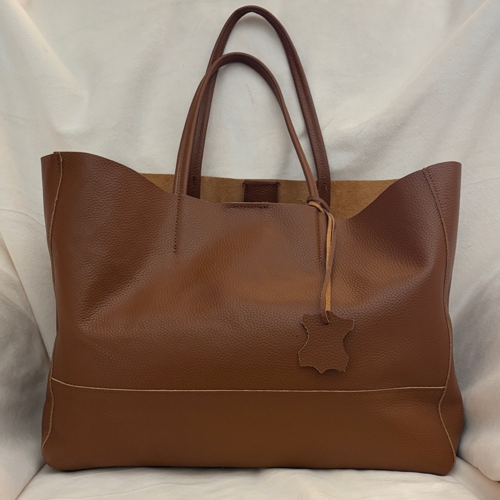 Large Brown Leather Tote Bag